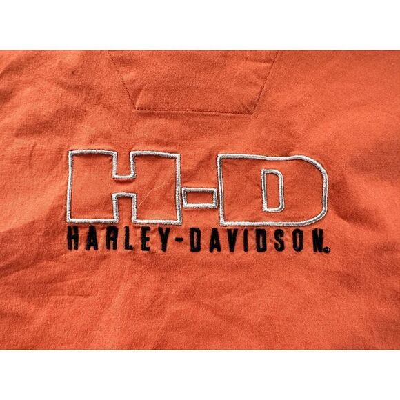Harley Davidson Womens Plus Size 1W Button Down Left Pocket Orange HD Shirt - Picture 2 of 10